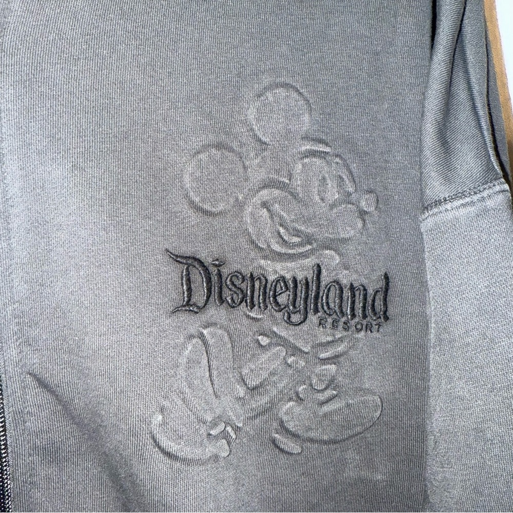 Disney Dark Gray Hoodie Jacket with unique raised Mickey design